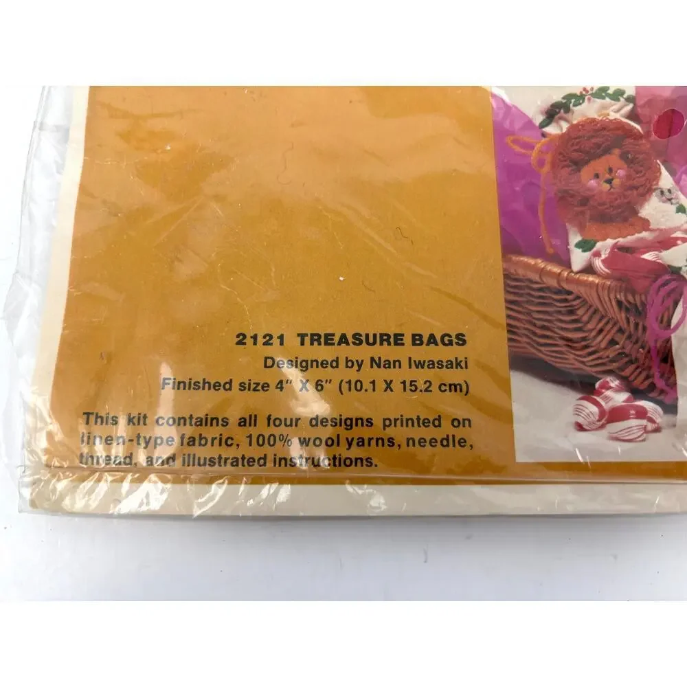 Creative Circle Needlecraft Kit Treasure‎ Bags 2121 Vintage 1979 - 4 Designs